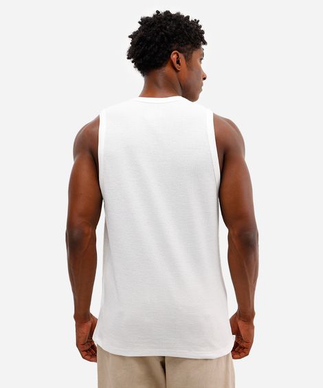 regata masculina canelada off white