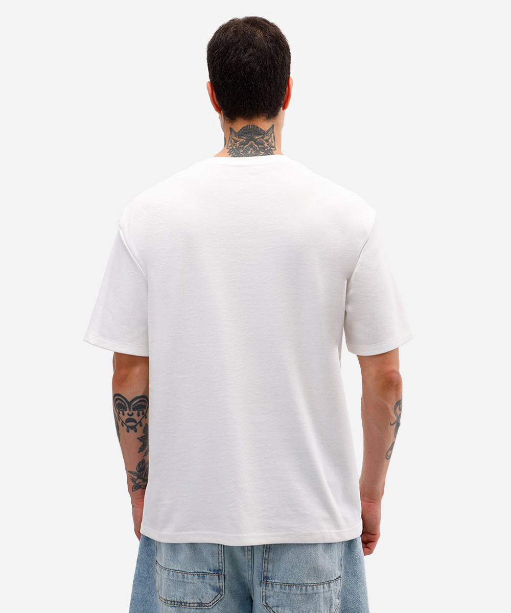 camiseta masculina manga curta snoopy off white