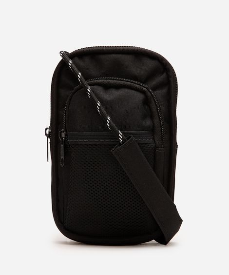 bolsa shoulder bag juvenil com bolsos preta