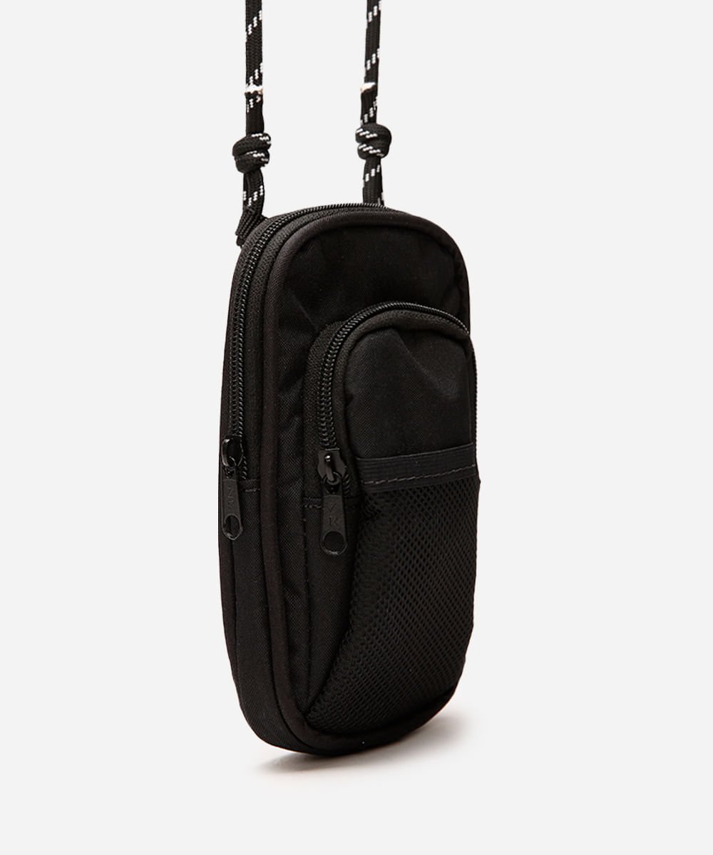 bolsa shoulder bag juvenil com bolsos preta