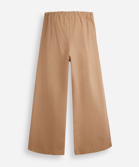 calça pijama juvenil com linho básica bege