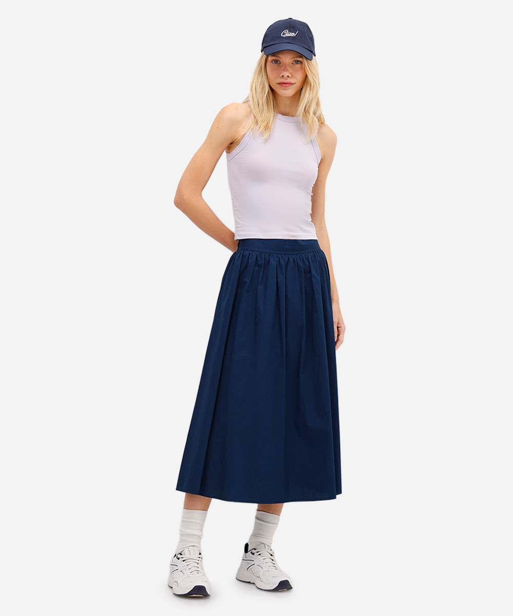 regata feminina de algodão halterneck lilás