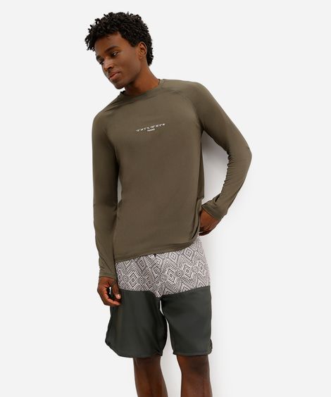 short boardshort masculino étnico verde