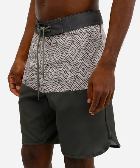 short boardshort masculino étnico verde