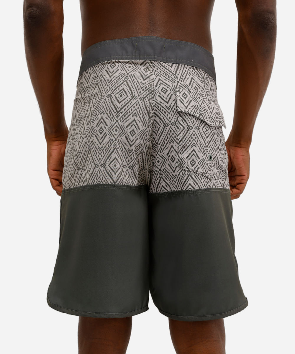 short boardshort masculino étnico verde