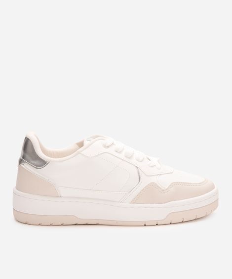tênis casual feminino ace bicolor branco