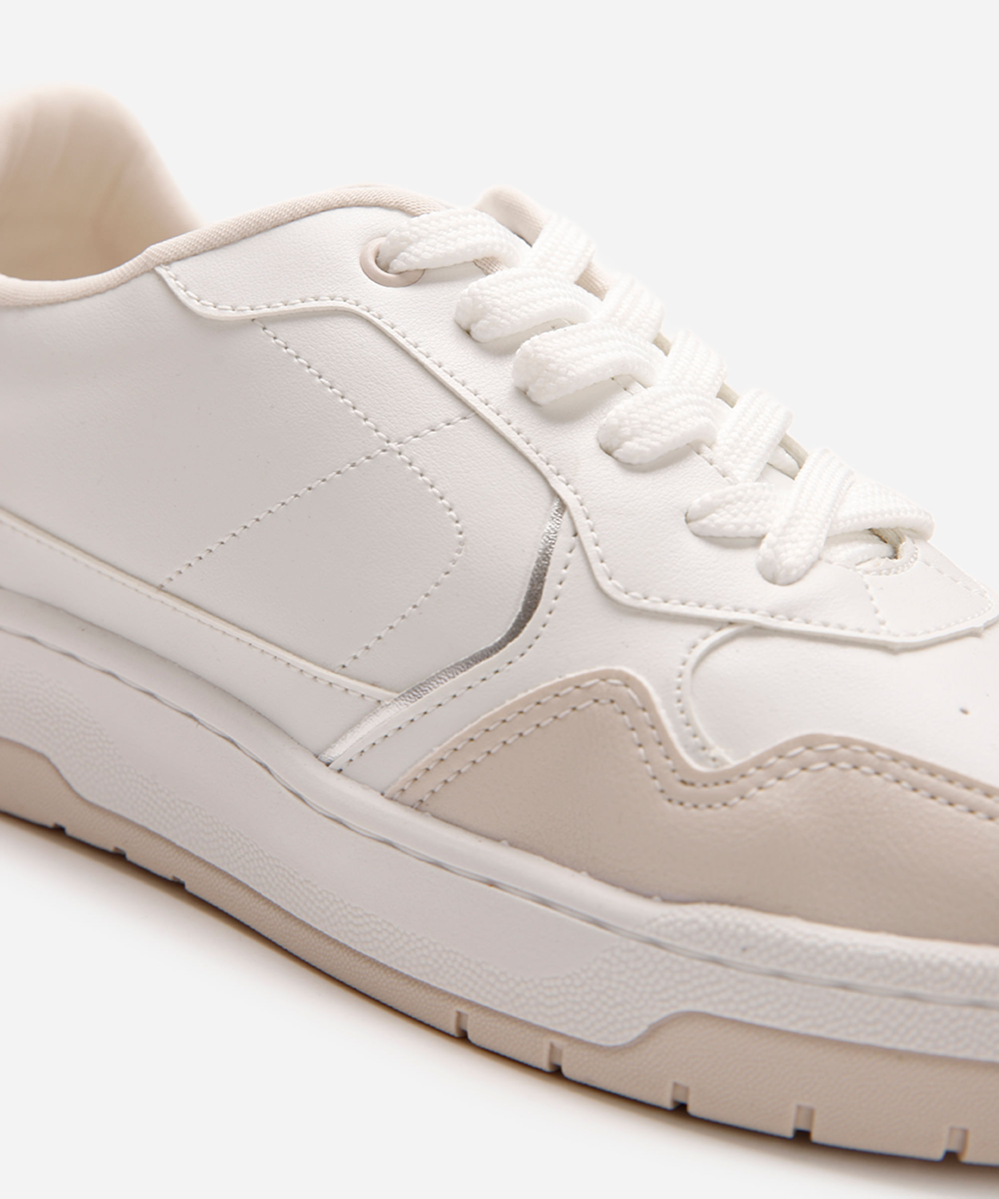 tênis casual feminino ace bicolor branco