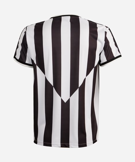 camiseta esportiva juvenil gola v listrada off white