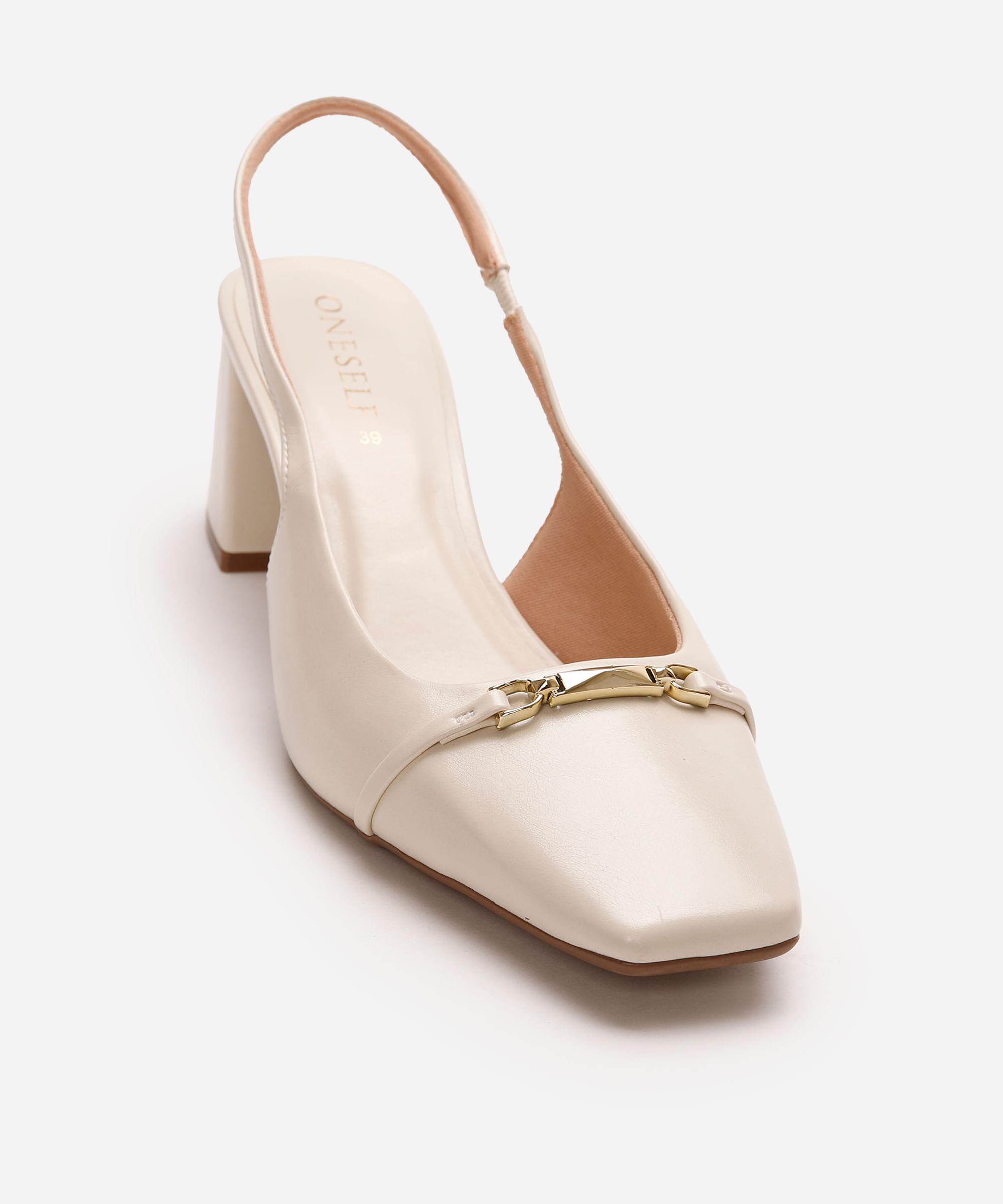 scarpin feminino com bridão oneself off white