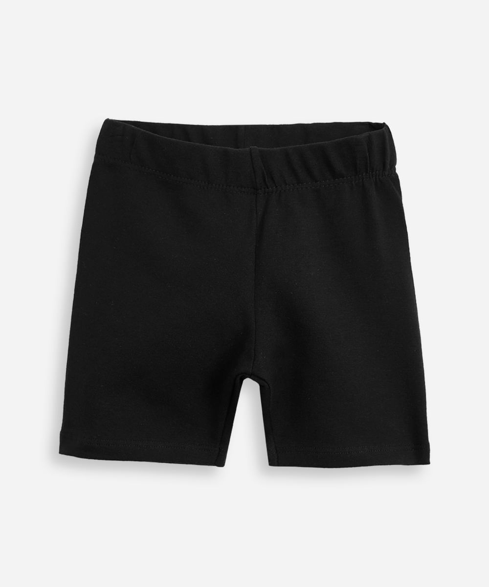 kit de 2 bermudas infantis de algodão preta