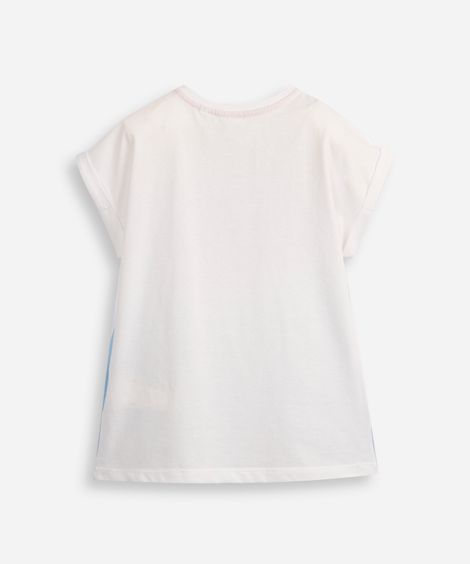 camiseta de algodão infantil hello kitty degradê off white