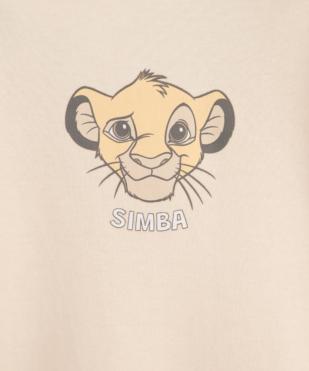 body infantil de algodão simba bege