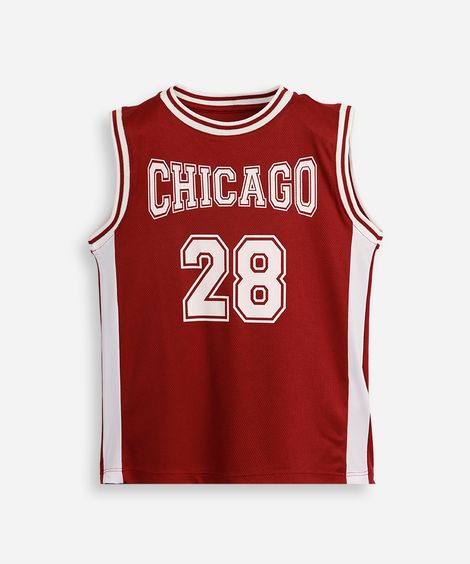 regata basquete infantil chicago vermelha