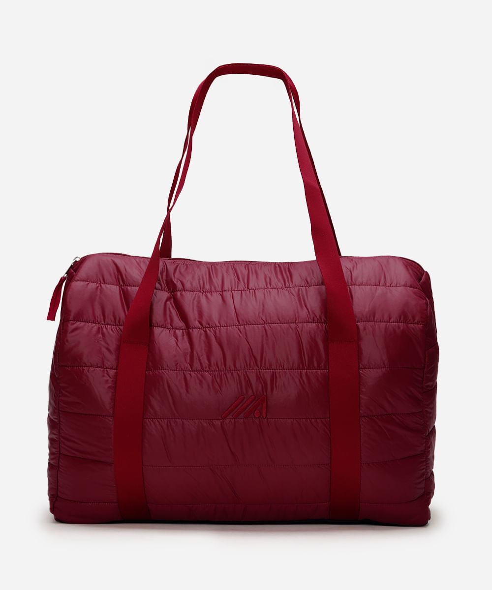 bolsa puffer esportiva vinho