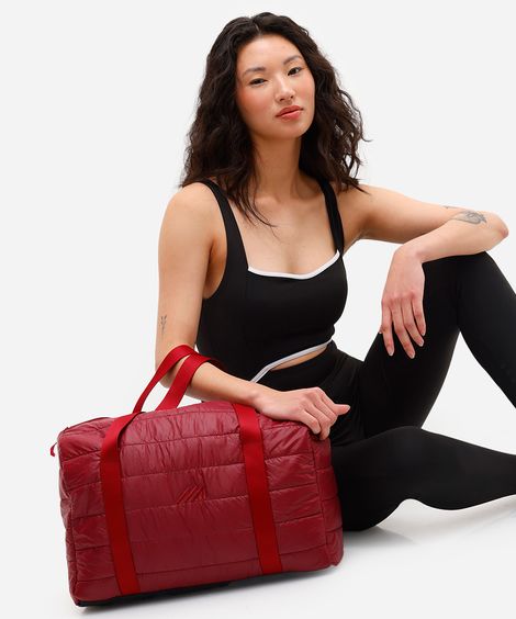 bolsa puffer esportiva vinho