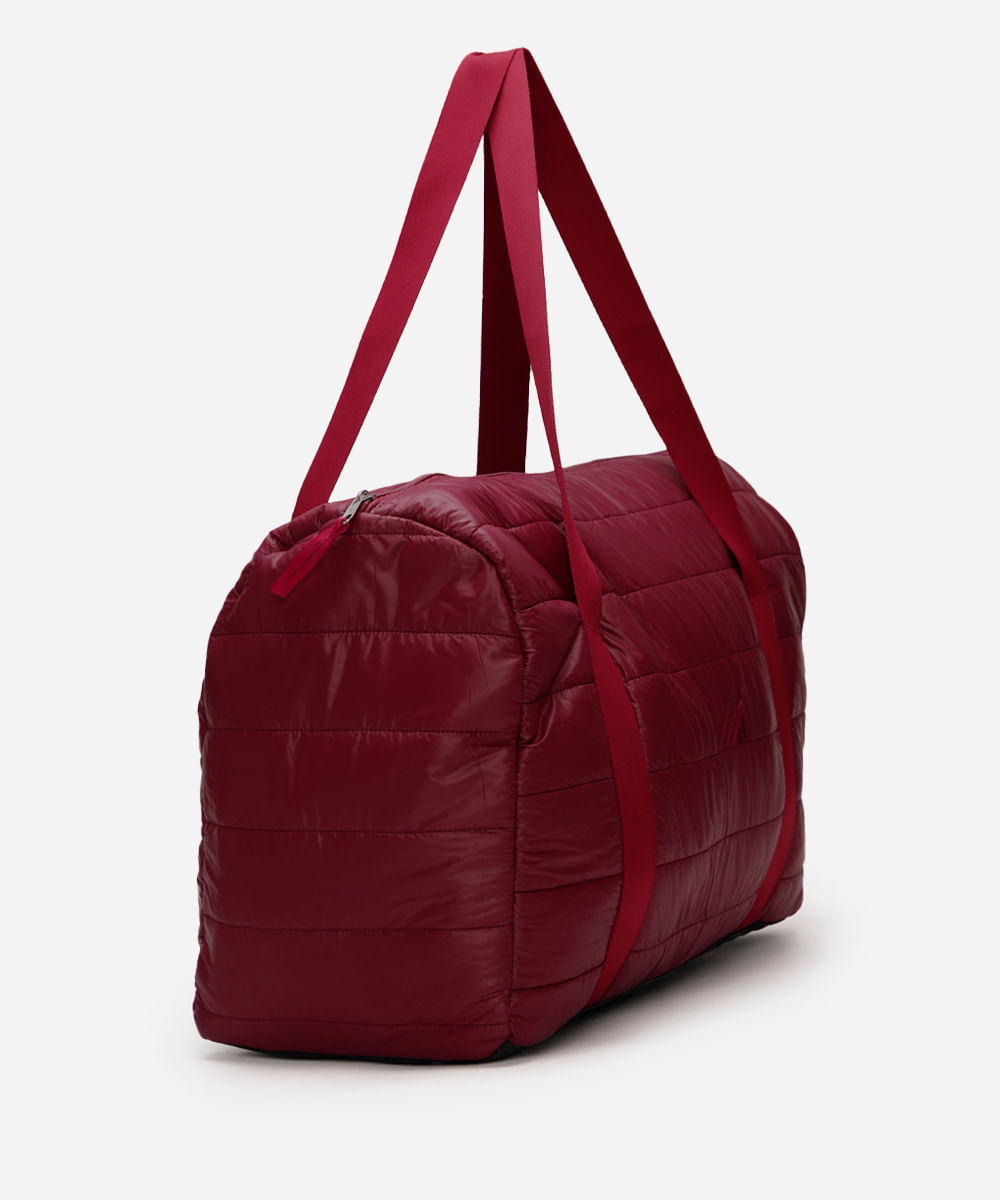 bolsa puffer esportiva vinho