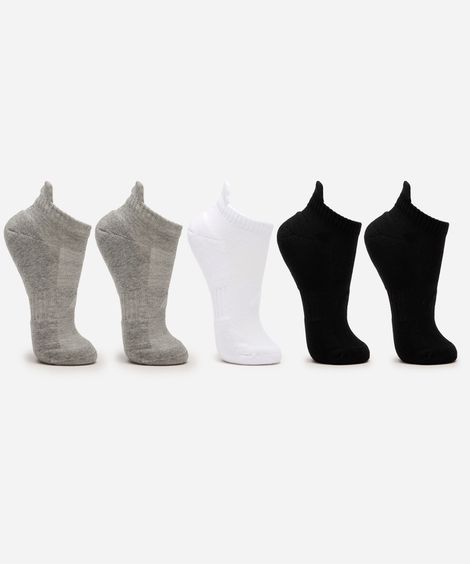 kit de 5 meias femininas cano curto cea sports colorida