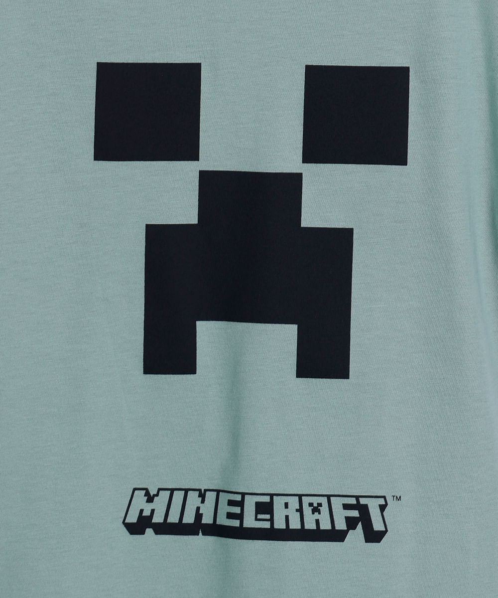 kit de 2 camisetas infantis de algodão manga curta minecraft colorida