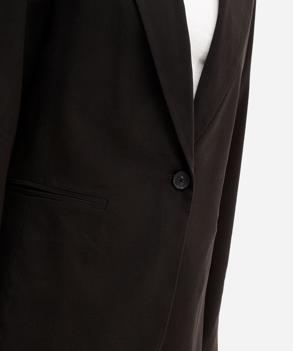 blazer feminino de alfaiataria com viscose preto