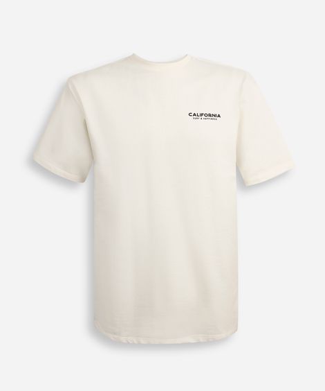 camiseta comfort juvenil de algodão california off white