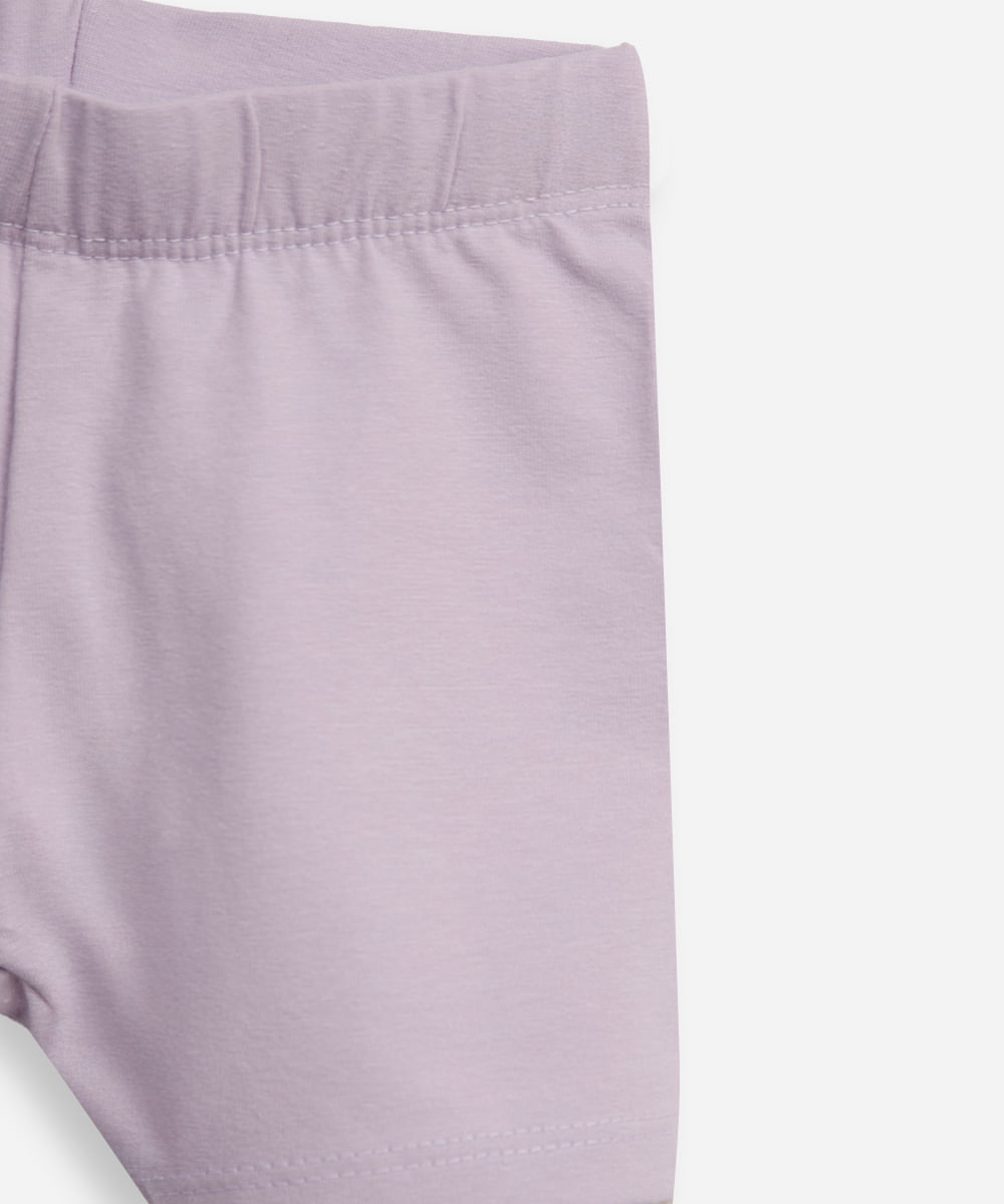 conjunto curto infantil de algodão bluey off white