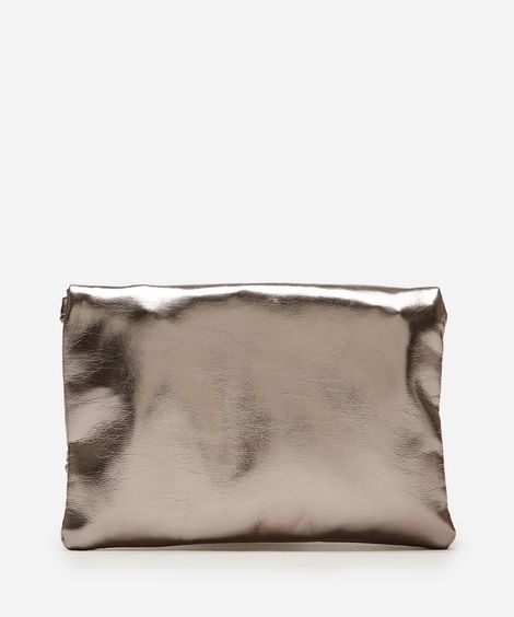 bolsa infantil transversal metalizada prateada