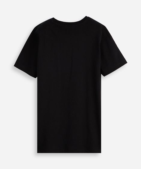camiseta de algodão juvenil skate preta