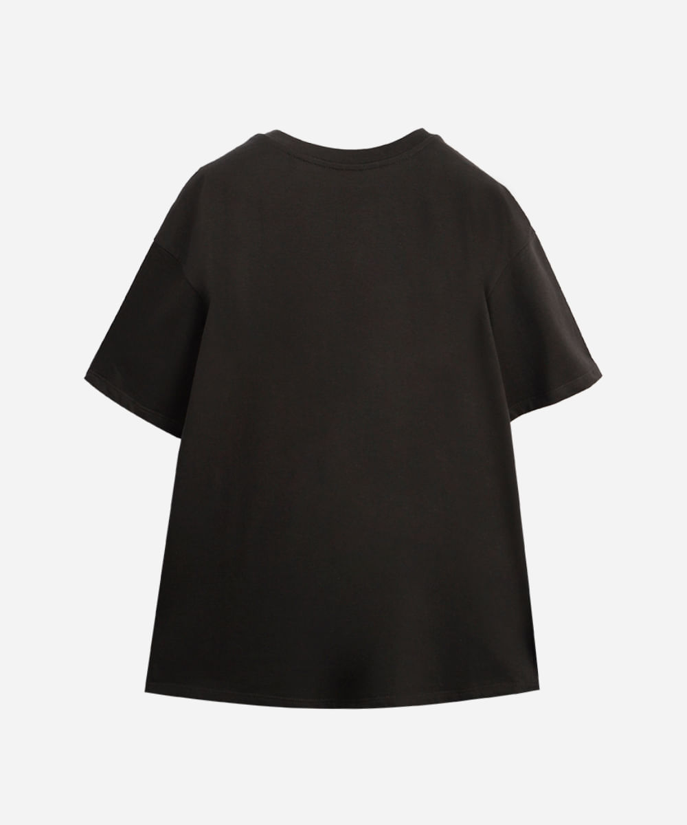 camiseta oversized juvenil de algodão snoopy cinza