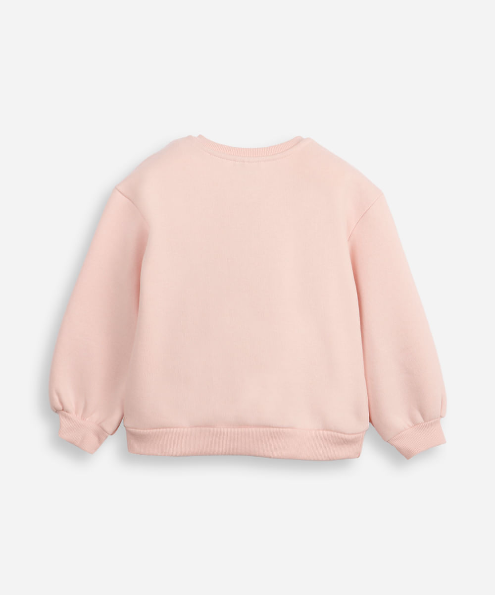 blusão de moletom infantil manga longa hello kitty rosa