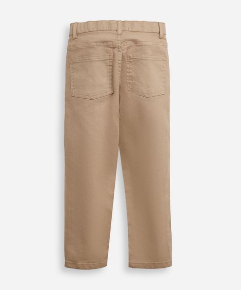 calça skinny infantil de sarja bege