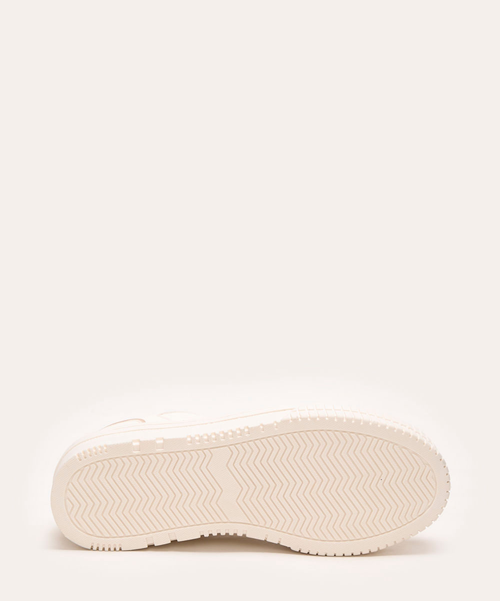 tênis casual cano baixo plataforma off white