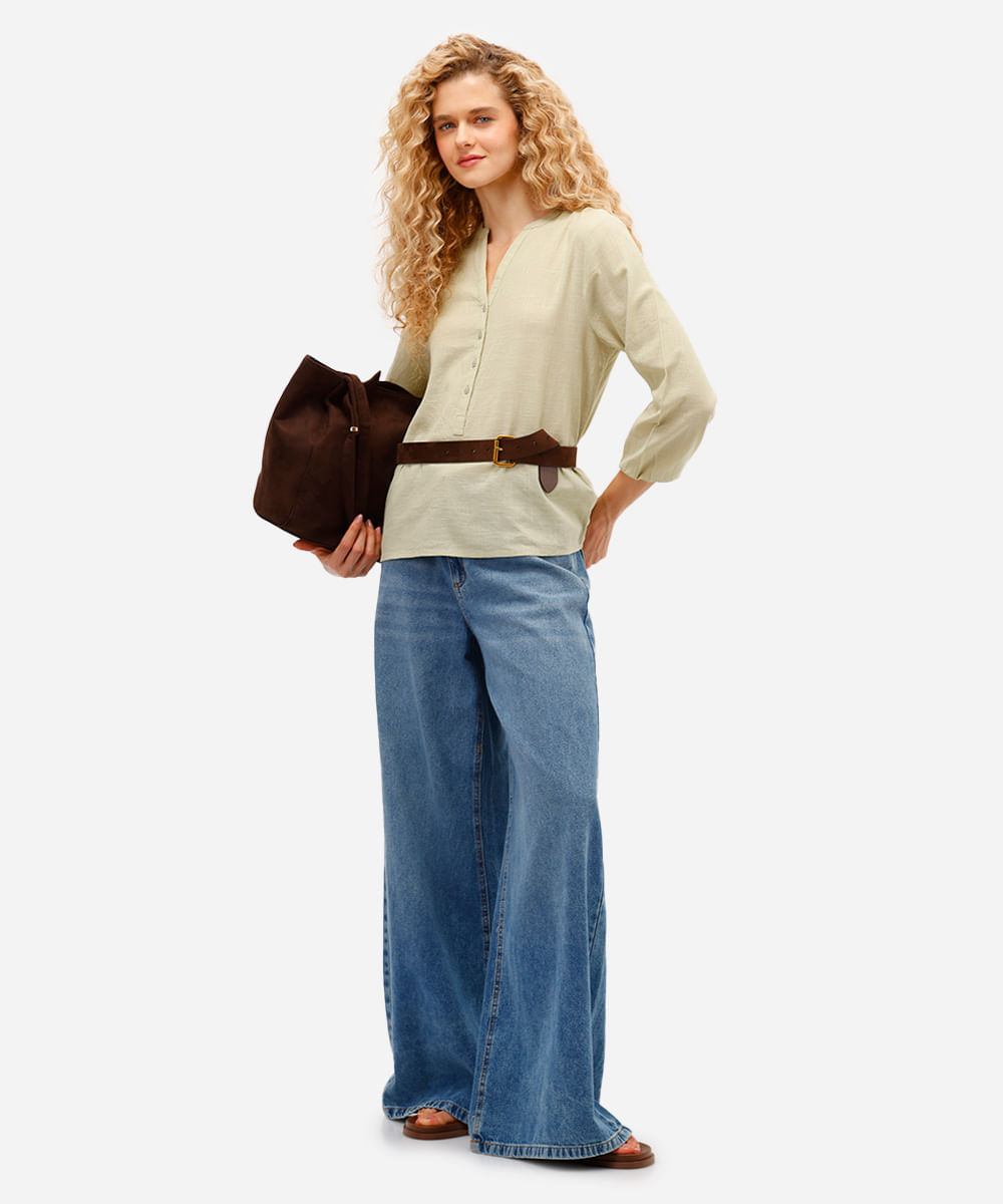 bata feminina de algodão manga longa verde