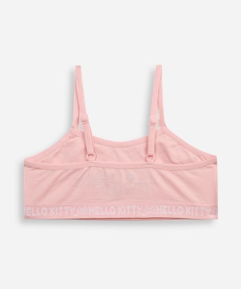 kit de 2 tops infantis hello kitty rosa