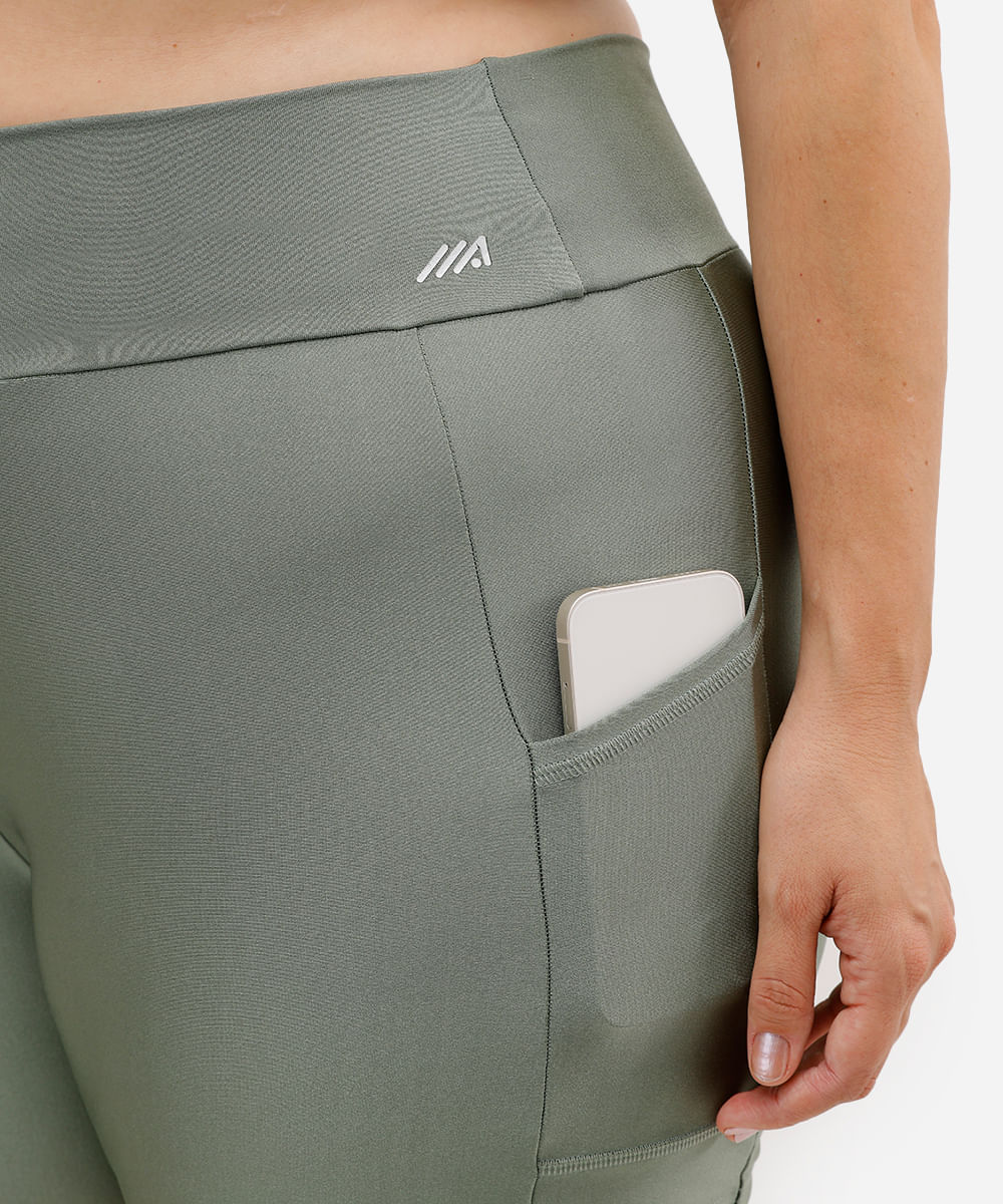 bermuda ciclista feminina esportiva ace plus size verde