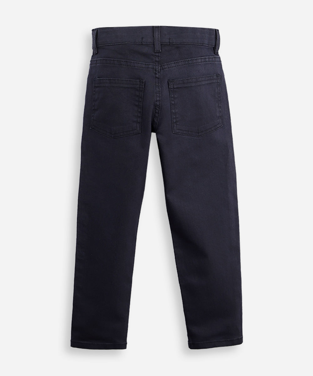 calça skinny infantil de sarja azul