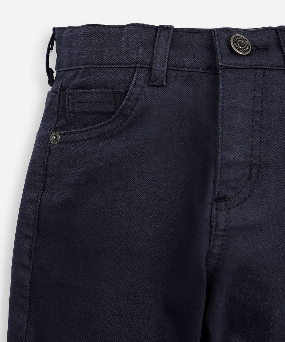 calça skinny infantil de sarja azul