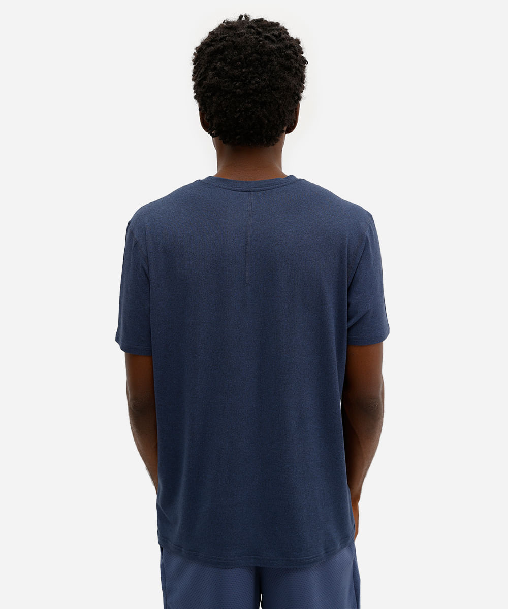 camiseta masculina manga curta azul