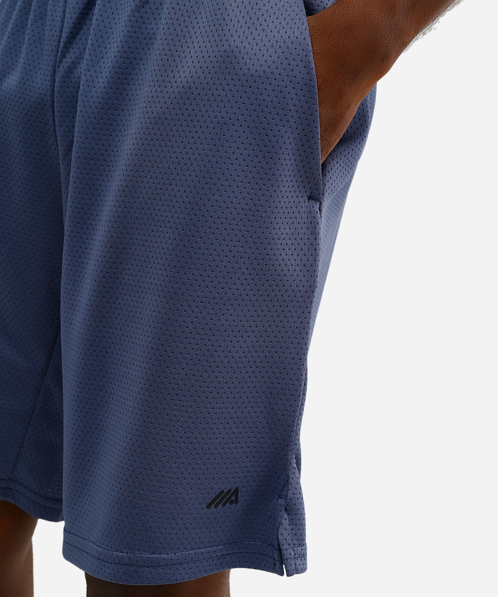 bermuda masculina texturizada azul