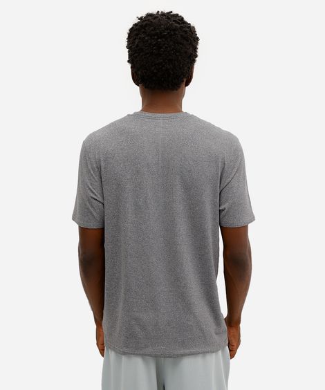 camiseta masculina manga curta cinza
