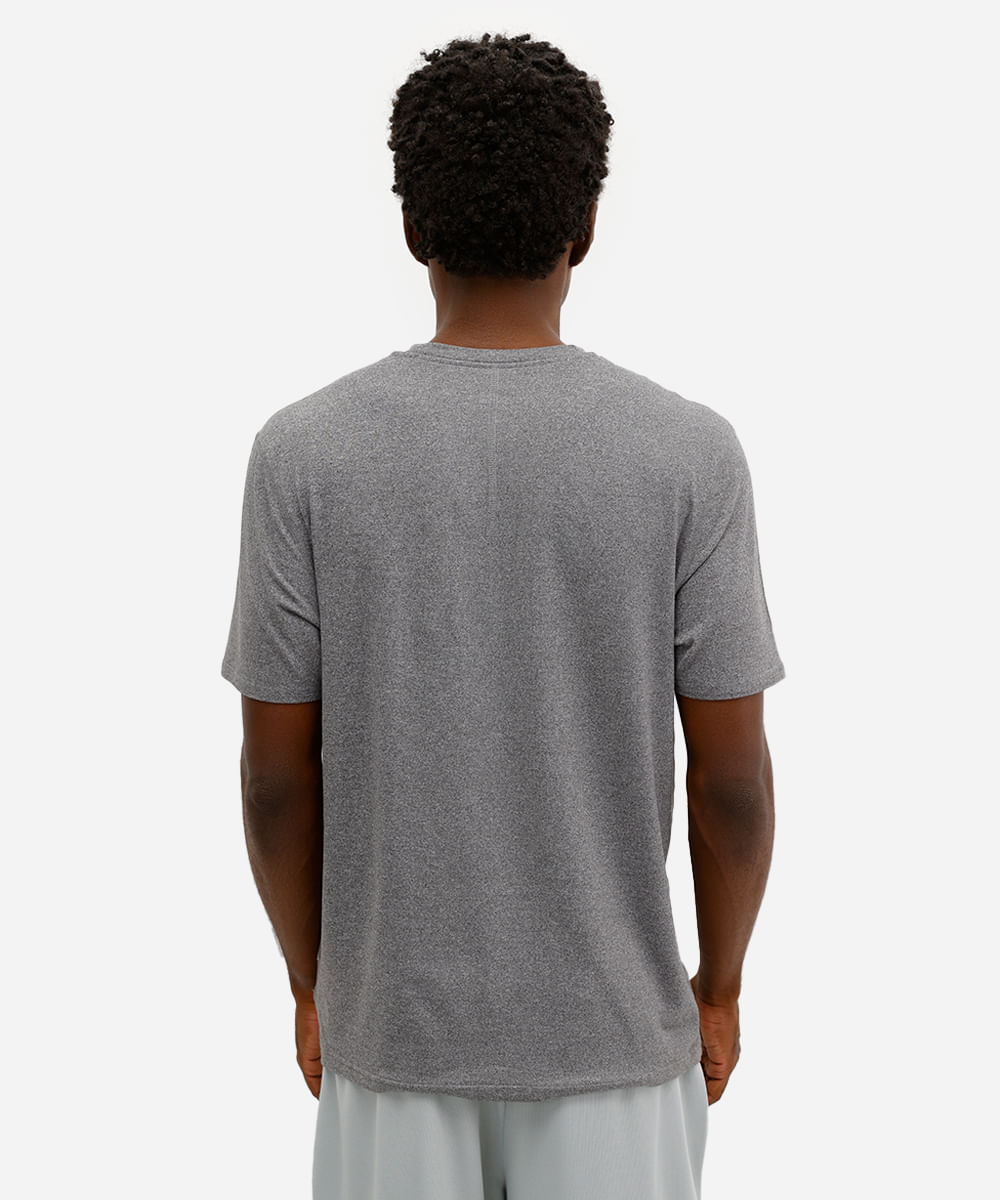 camiseta masculina manga curta cinza