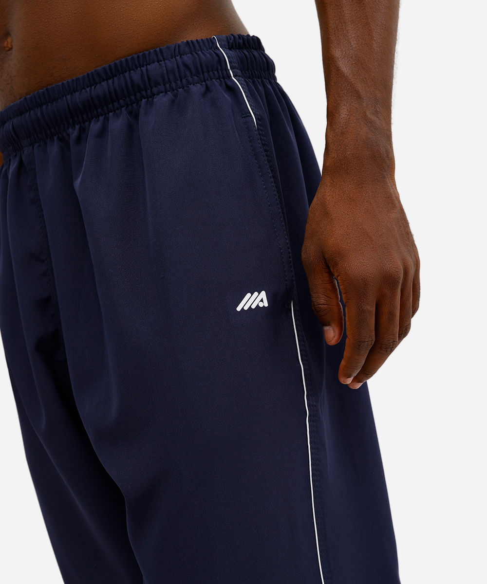 calça masculina esportiva com nervuras azul
