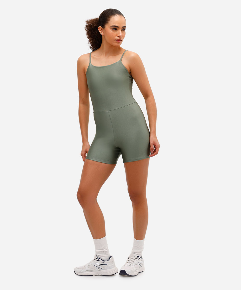 macaquinho feminino alças finas esportivo verde