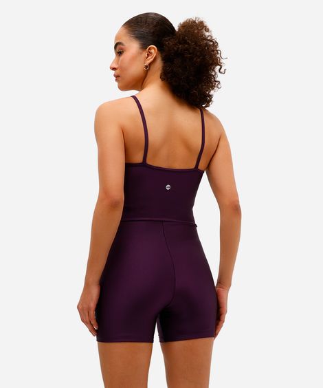 macaquinho feminino alças finas esportivo roxo