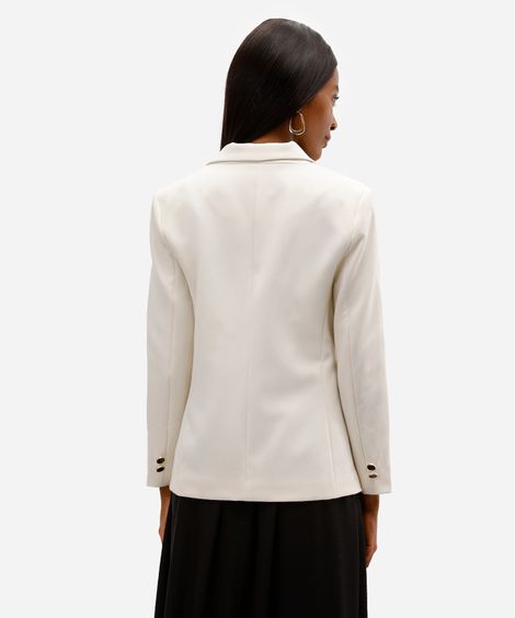 blazer feminino de alfaiataria bege