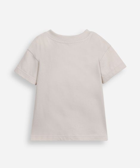camiseta de algodão infantil manga curta dinossauro toy story bege