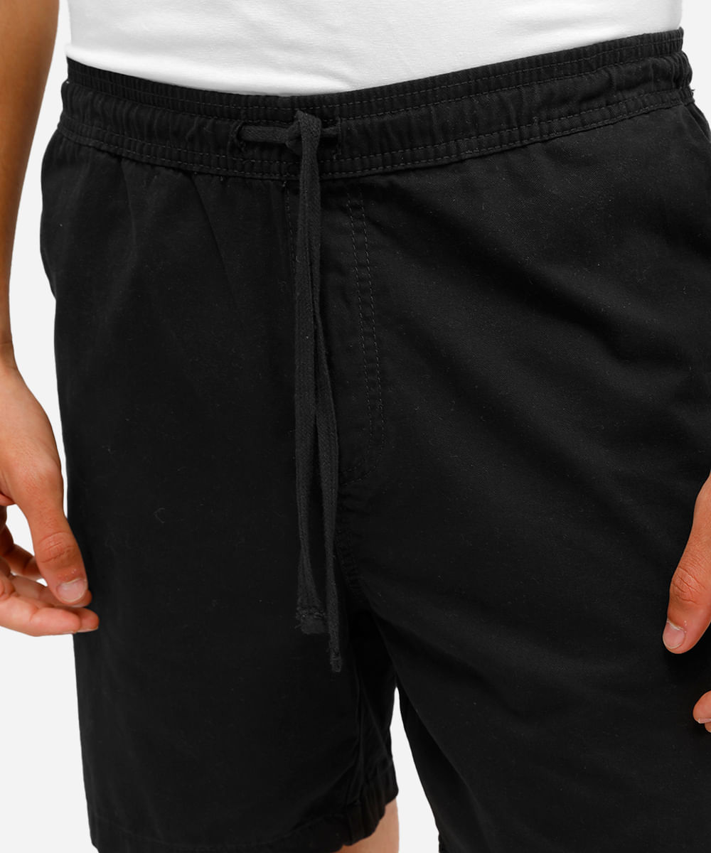 bermuda jogger masculina de sarja preta