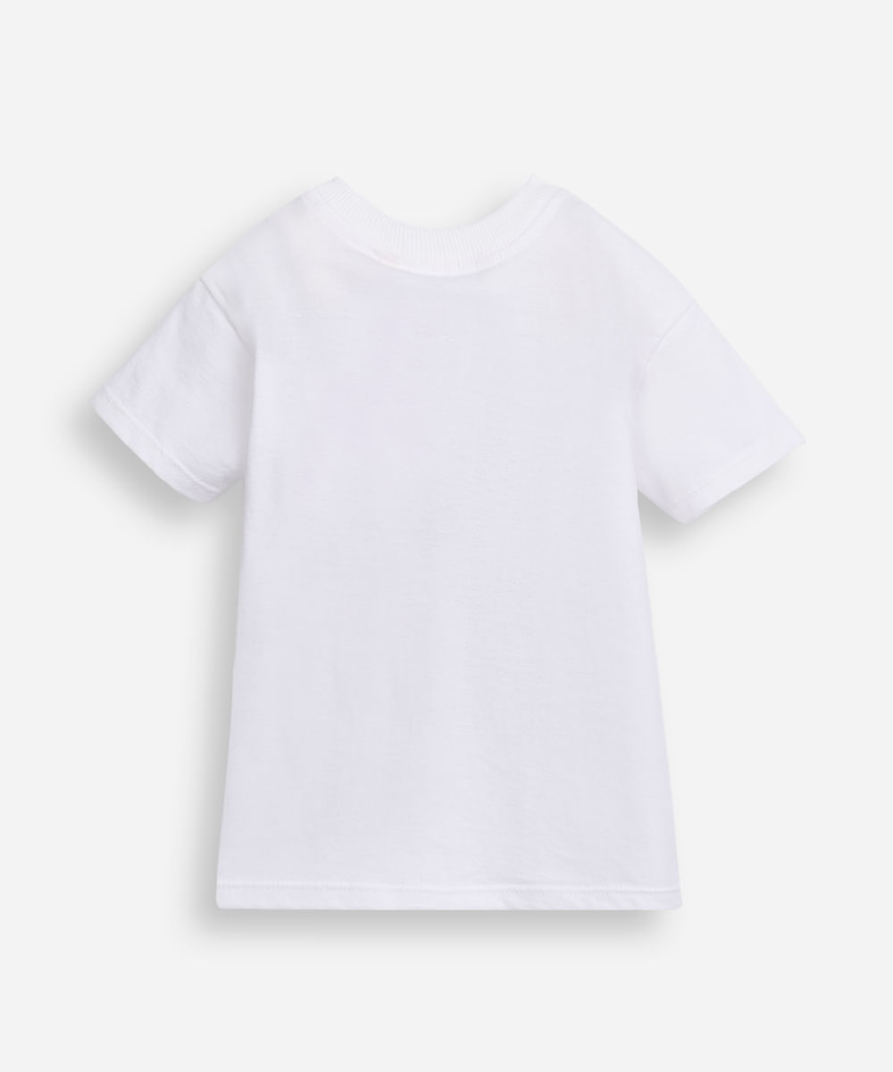 camiseta de algodão infantil manga curta bluey e bingo off white