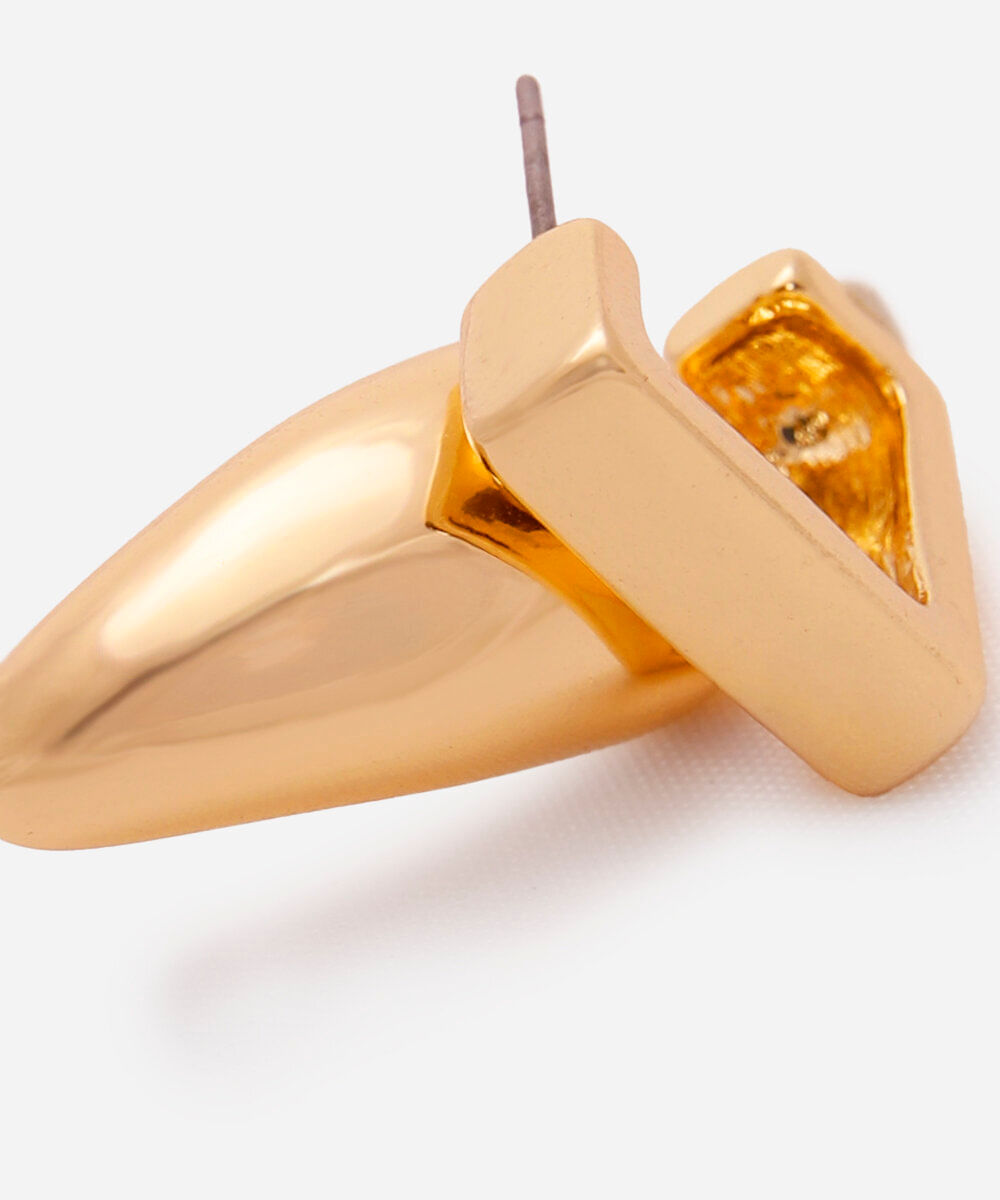 kit de 2 brincos geométricos dourado