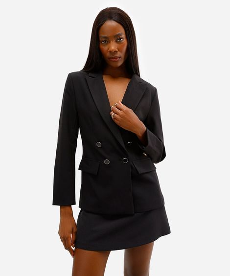 blazer feminino de alfaiataria preto