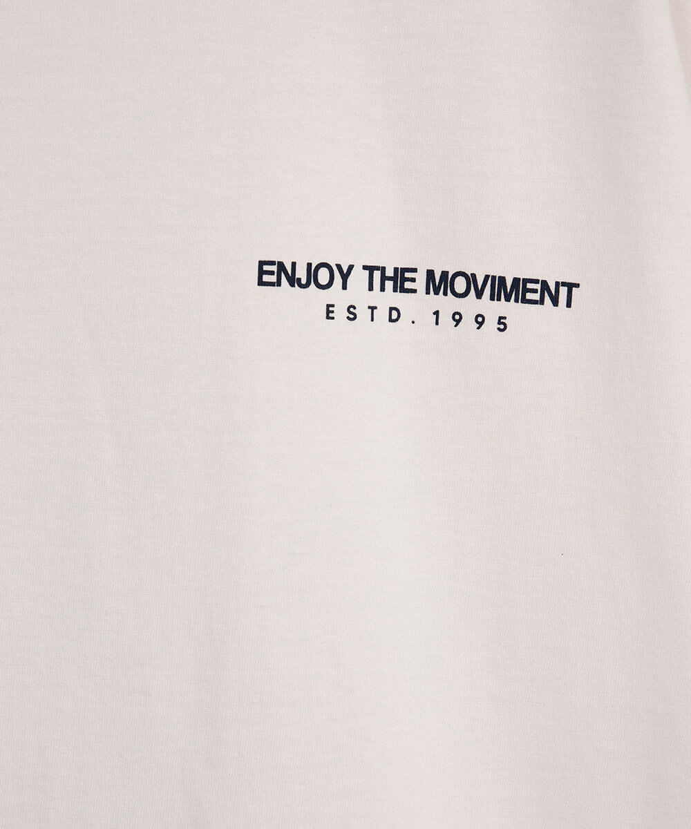 camiseta comfort juvenil de algodão enjoy the moviment off white